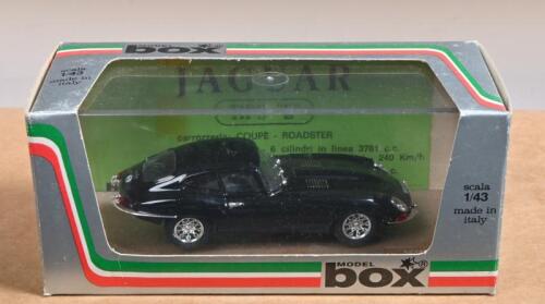 JAGUAR: A MODEL box 1:43 scale JAGUAR E "Inglese" (8440). Black