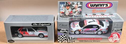 HOLDEN: Two Holden Commodore 1:43 scale racing models. COMMEMORATIVE EDITION (1 of 8000) of the 1999 Bathurst Winning Commodore of Steven Richards/Greg Murphy (PRODUCT No. 1007-3) & TR16E Holden Commodore Group A VL as raced by Larry Perkins during the 19