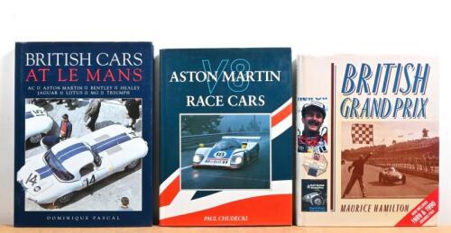 BRITISH RACING: Three hardcover books published in 1990 covering British racing. 'BRITISH CARS AT LE MANS' by Dominique Pascal