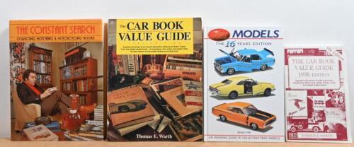 COLLECTIBLES: Four hardcover books detailing collectibles and values. 'TRAX MODELS - THE 16 YEARS EDITION' by Robert Hill