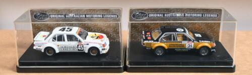 HOLDEN: Two 1:43 scale TRAX Holden Commodore models. HOLDEN VB Commodore (TR60D) as raced by Pete Gulson/Ian Geoghegan during 1980 Bathurst & HOLDEN VH Commodore (TR62D) as raced by Bernie Stack/Wayne Clift during 1984 Bathurst