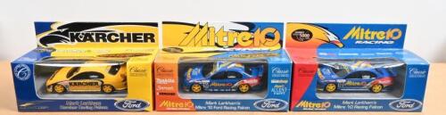 FORD: Three 1:43 Limited Edition Classic Carlectable Ford Racing Falcon's as raced by Mark Latham. Mitre 10 & Karcher liveries