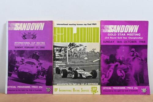 SANDOWN: Three 1960's Sandown Official Programmes. International & Gold Cup Programmes