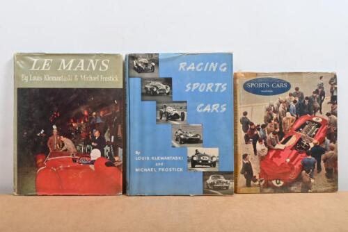 SPORTS CARS: Three 1950's/1960's hardcover books detailing sports car racing. 'RACING SPORTS CARS' by Louis Klemantaski and Michael Frostick