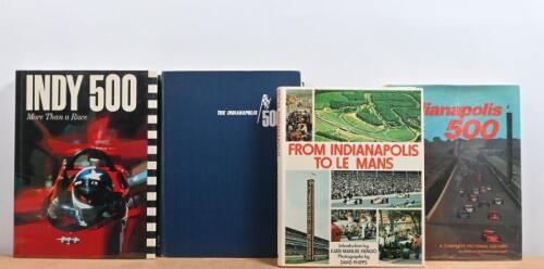 INDIANAPOLIS: Four hardcover books detailing Indianapolis. First Edition 'the Indianapolis 500 - A COMPLETE PICTORIAL HISTORY' by John and Barbara Devaney