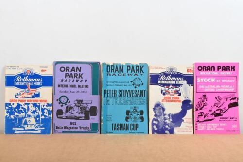 ORAN PARK: A collection of five original Oran Park Official Programmes. 'Rothmans INTERNATIONAL SERIES, ORAN PARK INTERNATIONAL' Official Programmes from 1978, 1979