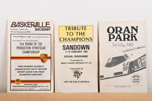 OFFICIAL PROGRAMMES: Three 1980's Official Programmes from various Australian motor sport events