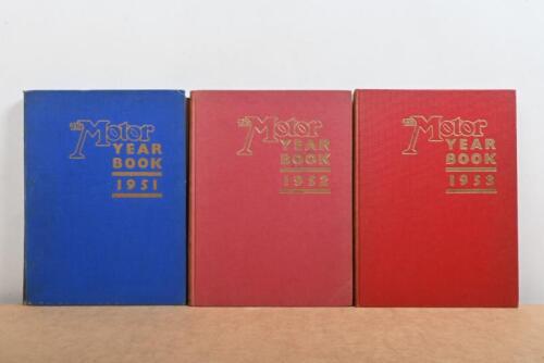 THE MOTOR YEAR BOOK: Three issues of 'The Motor YEAR BOOK' from years 1951 to 1953