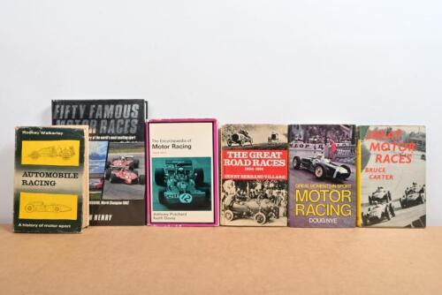 MOTOR RACING: A collection of hardcover books covering motor racing and road races