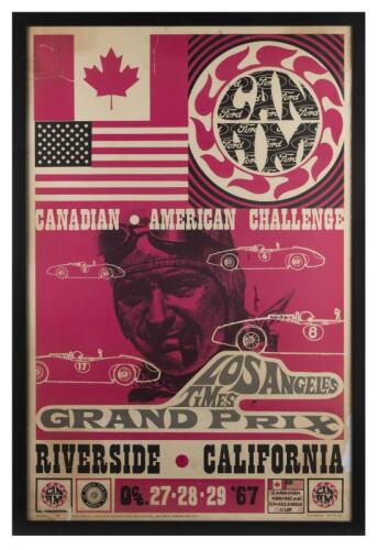 CAN-AM: An original Can-Am poster - 'CANADIAN AMERICAN CHALLENGE, LOS ANGELES TIMES GRAND PRIX, RIVERSIDE, CALIFORNIA', Oct 27 - 29, 1967'
