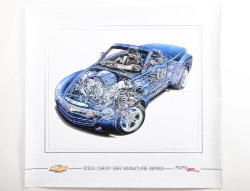 CHEVROLET: Two Chevrolet posters by David Kimble. Cut-away picture of 2003 CHEVY SSR SIGNATURE SERIES