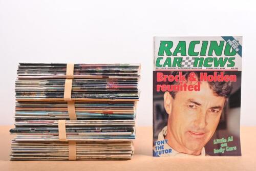RACING CAR NEWS: A large collection of the magazine 'RACING CAR NEWS'. Issues include complete consecutive years 1980 - 1982, 1990 - 1991