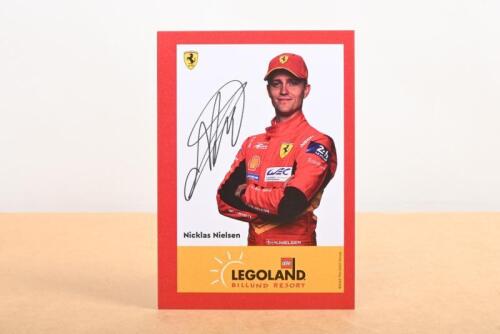NIELSEN: A Nicklas Nielsen&nbsp;signed driver profile card from team AP corse. One driver of the Ferrari 499P Hypercar