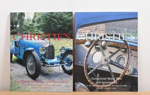 BUGATTI: Two CHRISTIE'S London catalogues - 'Exceptional Motor Cars and Automobilia' - from 2000/2001