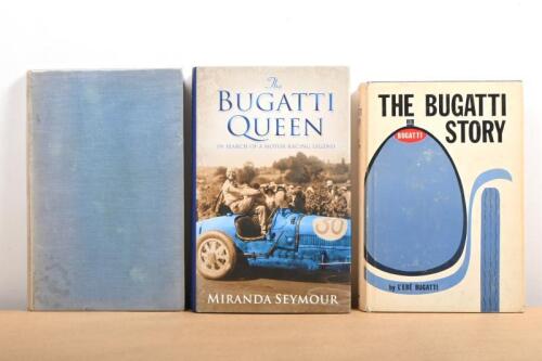 BUGATTI: Three hardcover books covering the Bugatti. 'THE BUGATTI STORY' by L'EBE BUGATTI, first edition published 1967