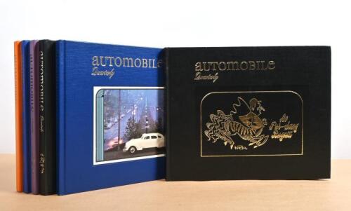 AUTOMOBILE QUARTERLY: Six editions of 'automobile Quarterly' detailing various car marques including Bugatti. Editions include VOL 6, NO 1; VOL.17, NO.4; VOL.24, NO.3 - NO.4; VOL.26, NO.2; VOL.27, NO.3'. Edition year range of 1967 - 1989