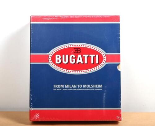 BUGATTI: A sealed copy of 'BUGATTI - FROM MILAN TO MOLSHEIM' hardcover book. Limited print run of 1,000 copies
