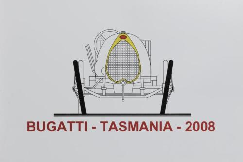 BUGATTI TASMANIA: A 'BUGATTI - TASMANIA 2008' event board