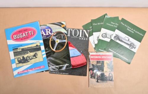 BUGATTI: A collection of softcover publications related to Bugatti and other marques. 'Collection Auto Archives No4, Bugatti en course 1920-1940' softcover book by Fabien Sabates