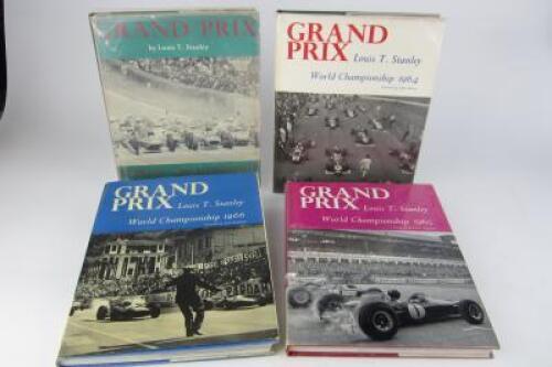 GP: Four consecutive editions of the hardcover book Grand Prix, by Louis T.Stanley (1963-1966), signed by author