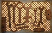 TOOLS: A collection of hand tools, some used on Lambda's, one embossed 'Lancia'