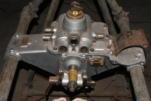GEARBOX: A late Lancia Lambda Tipo 112 gearbox stamped '5584', with engine stand.