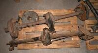 REAR AXLE: Two early Lambda rear axles and related parts