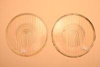 HEADLAMP GLASS: Two Bosch headlamp glass, 21cm diameter overall