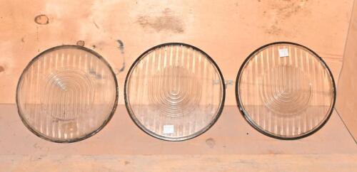 HEADLAMPS: Three Lambda Bosch headlight glasses, 21cm diameter