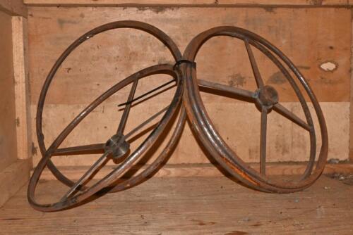 STEERING WHEELS: Two Lambda steering wheel inners and spare tubing