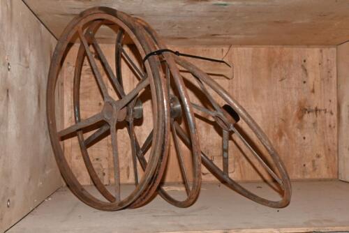 STEERING WHEELS: Four Lambda steering wheel inners and spare tubing