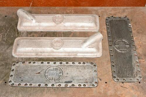 PLATES: Two Lancia branded plates, plus two unmachined water inlet plates