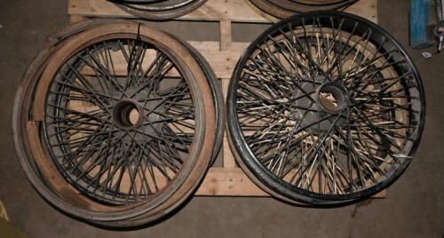 WHEELS: Five wire wheels with locking rings