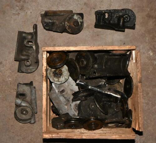 BRAKE CABLE GUIDES: A collection of Lancia Lambda alloy brake cable guides