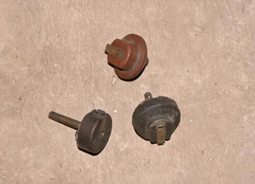 ROTOR BUTTONS: 3 vintage rotor buttons