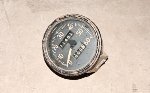 GAUGE: An early unbranded 60 MPH gauge, 8cm diameter