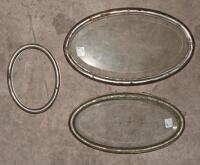 WINDOWS: Three oval window frames, two with glass - 2