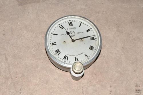 GAUGE: An early Jaeger 8 day clock gauge, 7.5cm diameter glass, working order