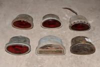 LAMPS: A collection oval/demi lamps, mainly brake, one stamped '84903-J'