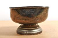 CASTLEMAINE: A collection of medallions and a silver plated trophy from the Castlemaine Lancia Rallies, the trophy 8cm high - 6