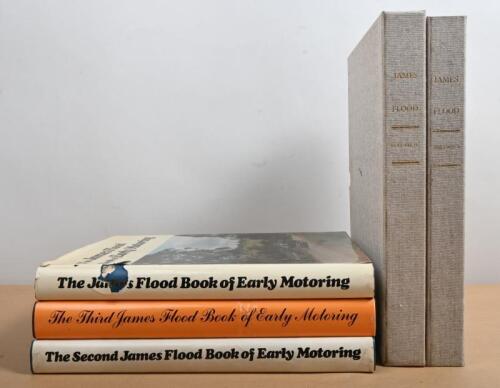 JAMES FLOOD: Five volumes of The James Flood Book of Early Motoring, volumes 1-5, the first volume signed and dated by James Flood and H H Paynting, volumes 4 and 5 in linen sheathes