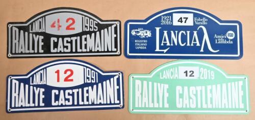 CASTLEMAINE: Four race plates for the Castlemaine Lancia Rallies