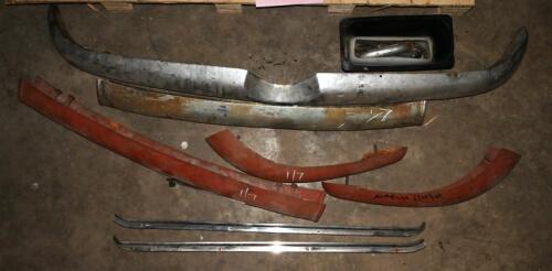 AURELIA B20: B20 One front bumper bar. One rear centre bumper bar. One three piece rear bumper bar in primer. Two stainless steel cover panels. One box containing various rear boot handle parts