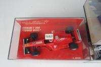 F1 CARS: An assortment of four 1:43 scale F1 cars by Minichamp (one signed) - 3