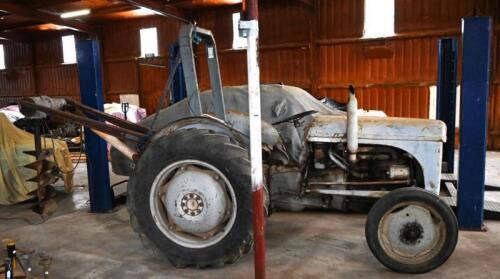 1952 Ferguson TEA20 Tractor with auger drill attachment