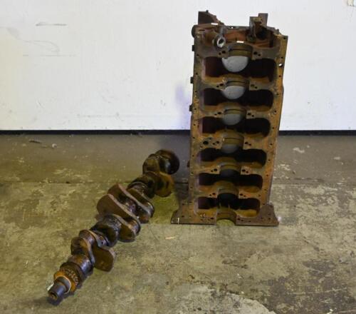 JAGUAR: A 1960s Jaguar 3.8 litre engine block (bored for rebuild) together with a 3.8 litre crankshaft (ground for rebuild)