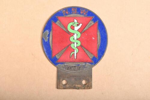 MEDICAL: A circa 1950s NSW doctor's car grille badge