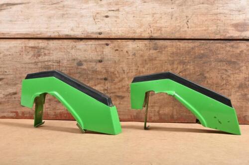 HOLDEN:&Acirc;&nbsp; A pair of Holden HX Premier green front bumper over-riders complete with rubber inserts