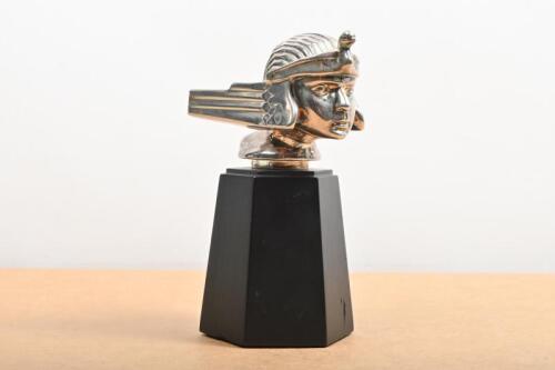 STUTZ: A Franklin Mint Stutz&nbsp;reproduction hood ornament mounted on base