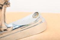 ROBED LADY: A interesting circa 1950s robed lady chromed figure on base - 3